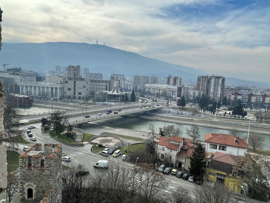 Vista dalla Fortezza di Kale Skopje